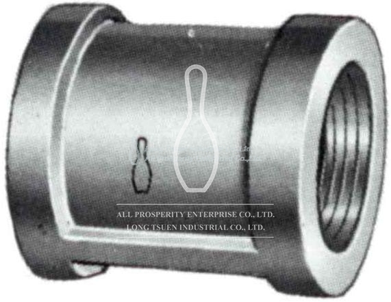 Socket, Coupling, Banded with Ribs