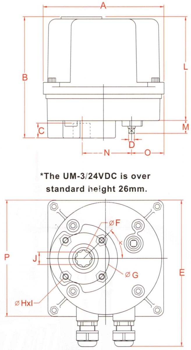UM-3 Direct Mount Series drawing