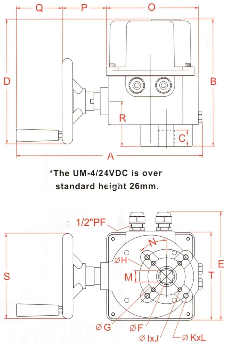 UM-4 Direct Mount Series drawing