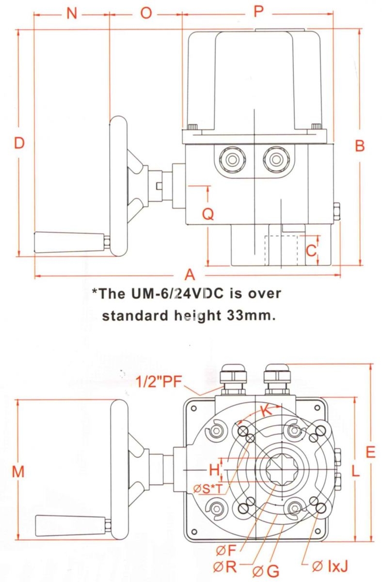 UM-6 Direct Mount Series drawing