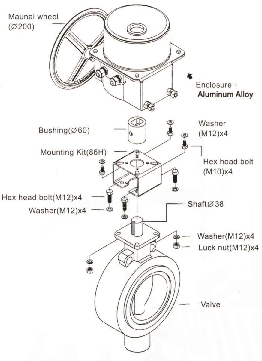 UM-11 Series with Mounting Kits drawing