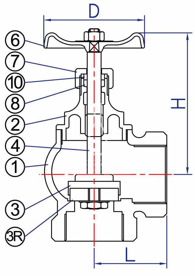 ST-501(M~F) Angle valve drawing