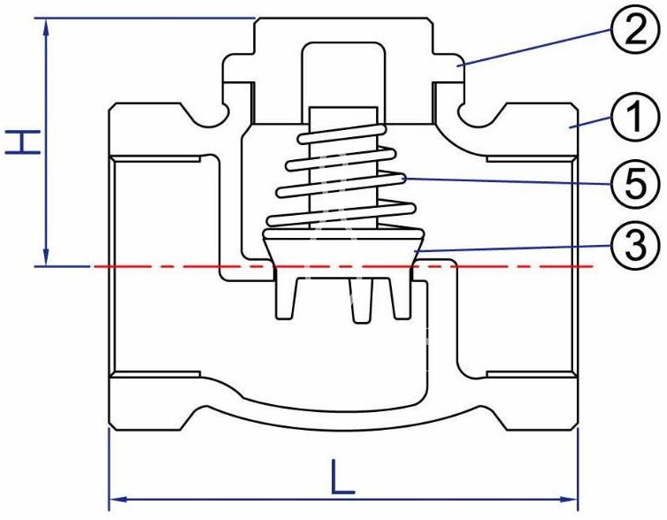 ST-402 Swing check valve drawing